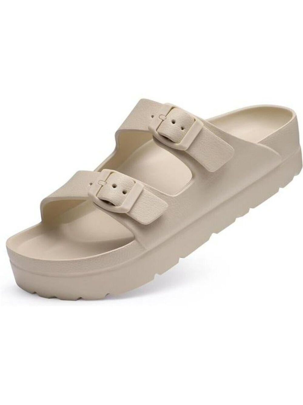Platform Arch Support Sandals Womens Summer Foam Slides Adjustable Buckle